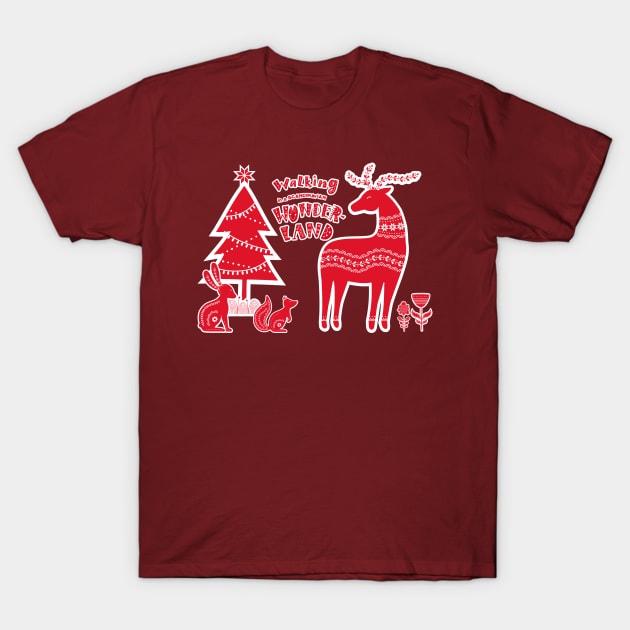 Walking in a Scandinavian Wonderland T-Shirt by DutchDeer